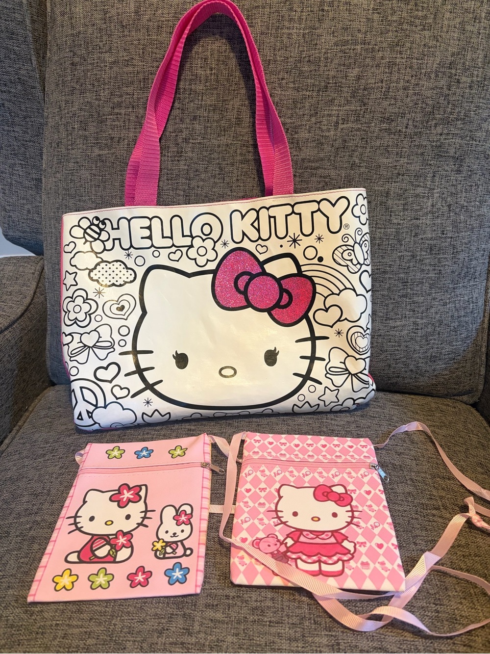Hello kitty tote and crossbody purses